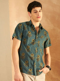 Block Printed Oversized Lightweight Casual Shirt
