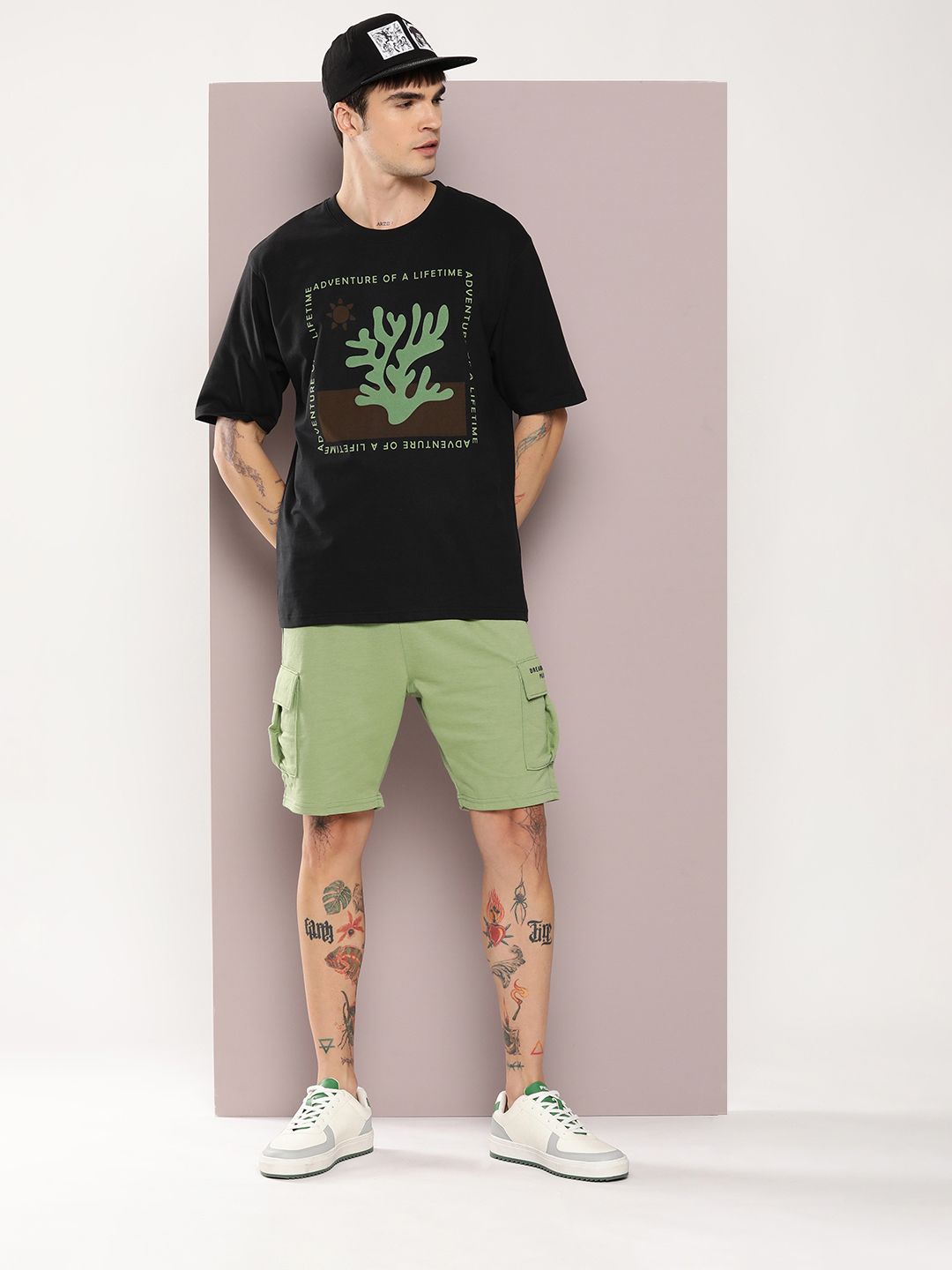 DILLINGER Men Graphic Printed Embossed Oversized T-shirt