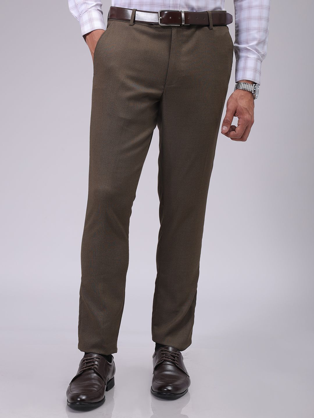 The Indian Garage Co. X Luxe Men Slim Fit Formal Trousers