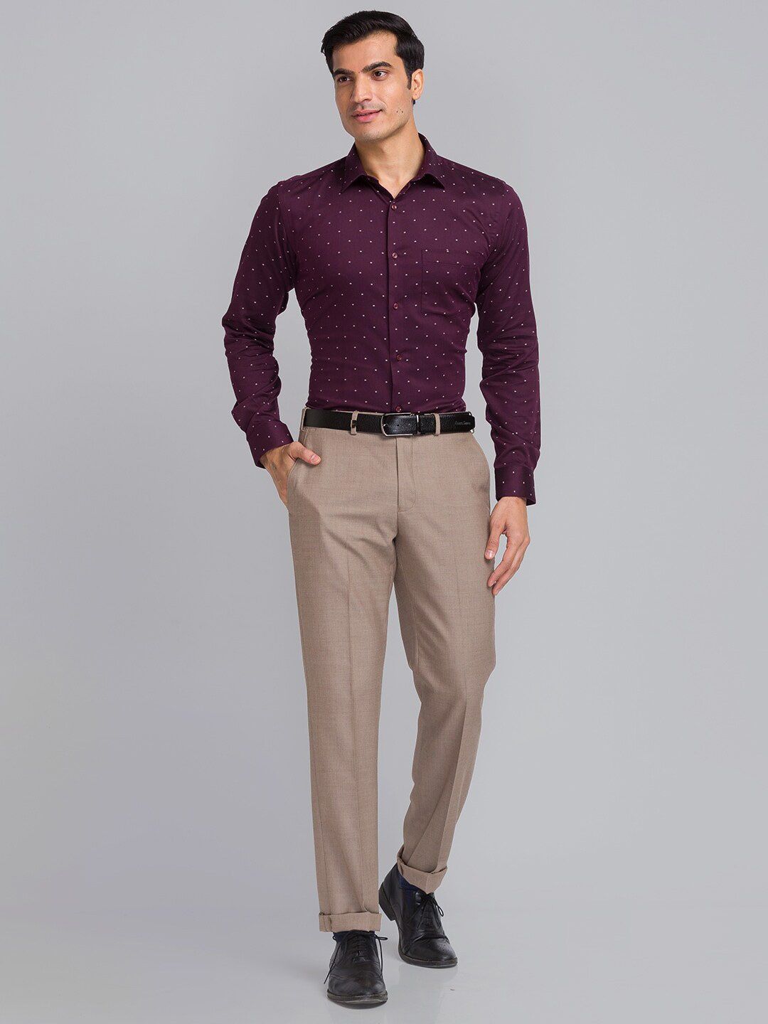 Park Avenue Printed Cotton Opaque Formal Shirt