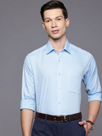 Raymond Slim Fit Geometric Self Designed Pure Cotton Formal Shirt