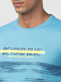 SPYKAR Men Abstract Printed Cotton T-shirt