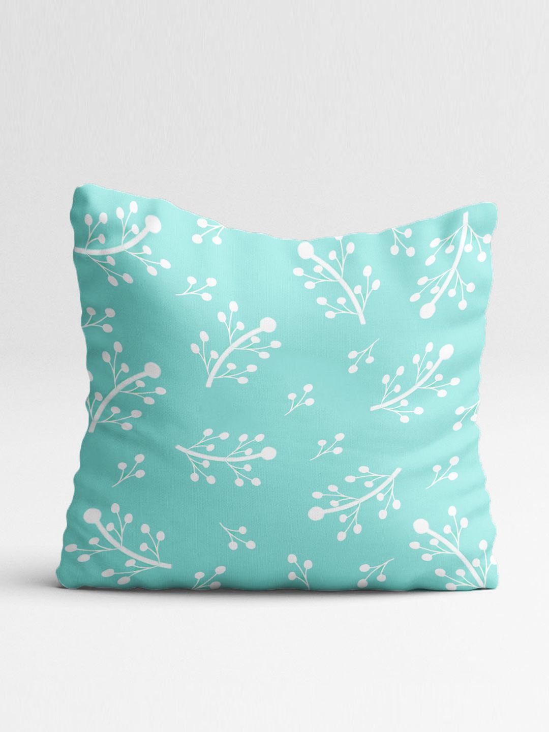 STITCHNEST Blue & White Set of 5 Geometric Square Cushion Covers