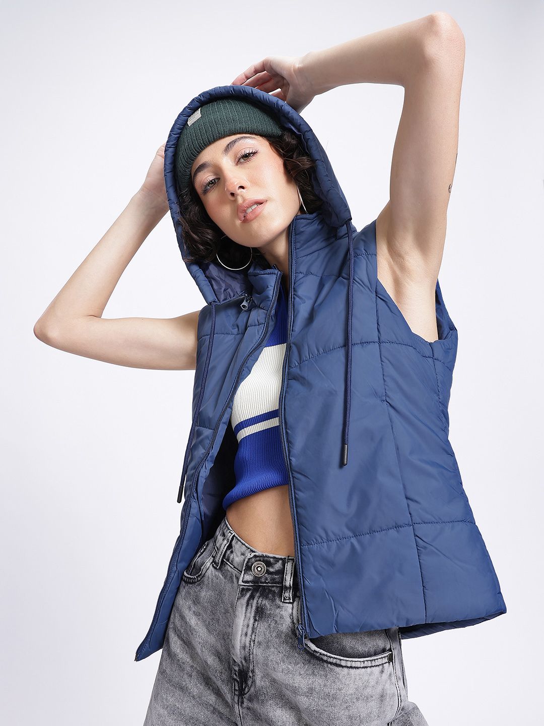 DressBerry Feminine Fit Padded Gilet Jacket