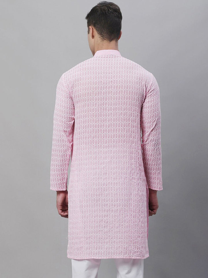 SOJANYA Kolar Mandarin Sulam Kurta Kapas Tulen