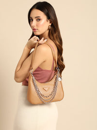 DressBerry Textured Hobo Bag with Stylised Handles