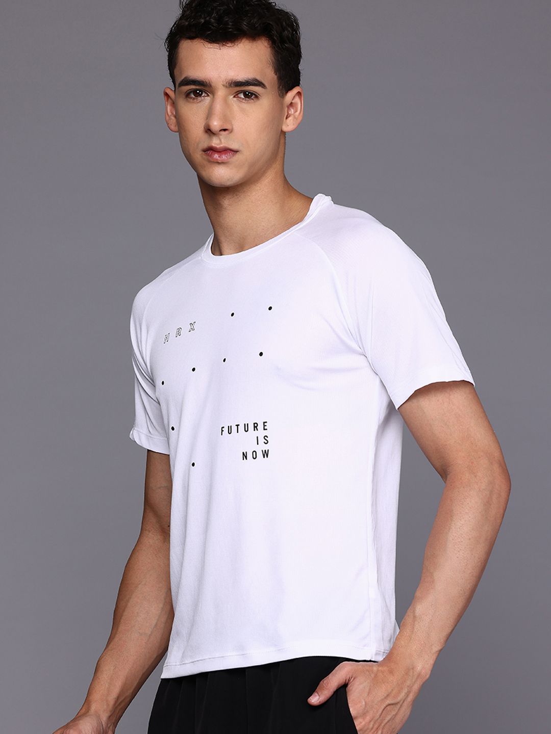 HRX by Hrithik Roshan Typography Printed Antimicrobial-Finish Rapid-Dry Running T-shirt