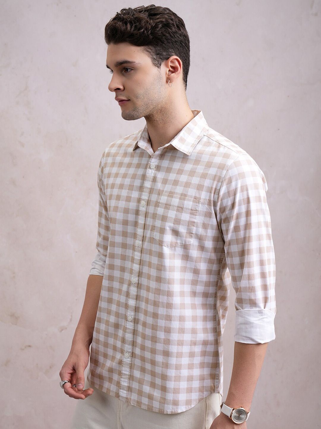 HIGHLANDER Checked Slim Fit Shirt