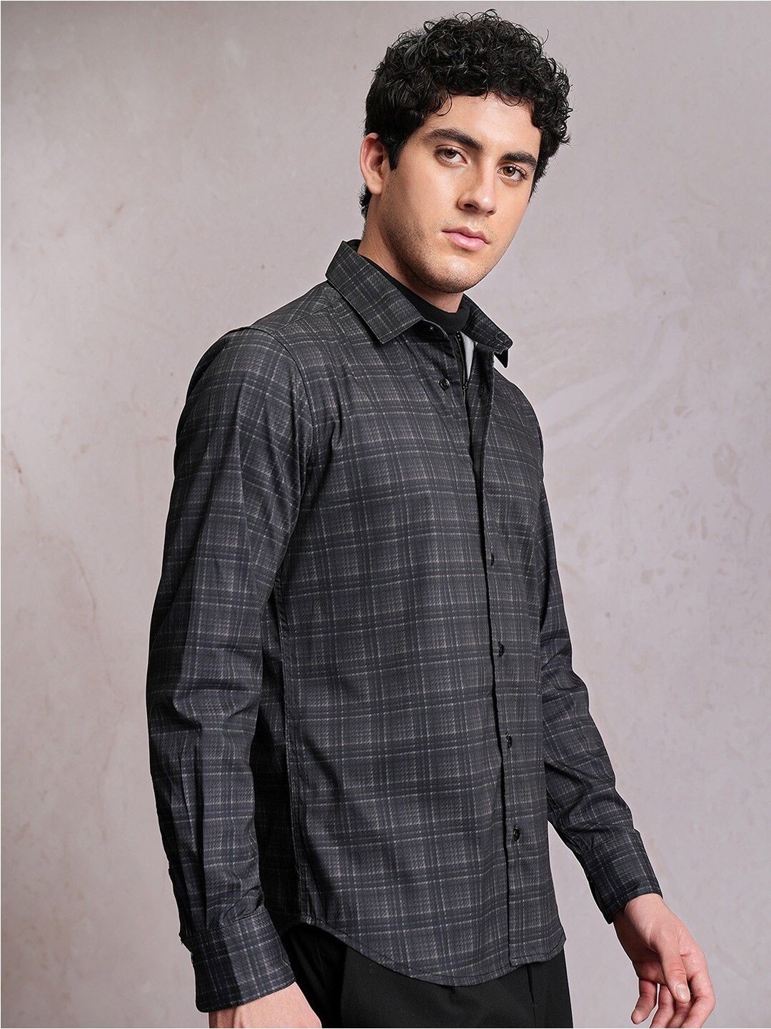 LOCOMOTIVE Luxe Satin Checked Shirt
