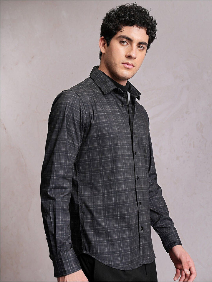 LOCOMOTIVE Luxe Satin Checked Shirt