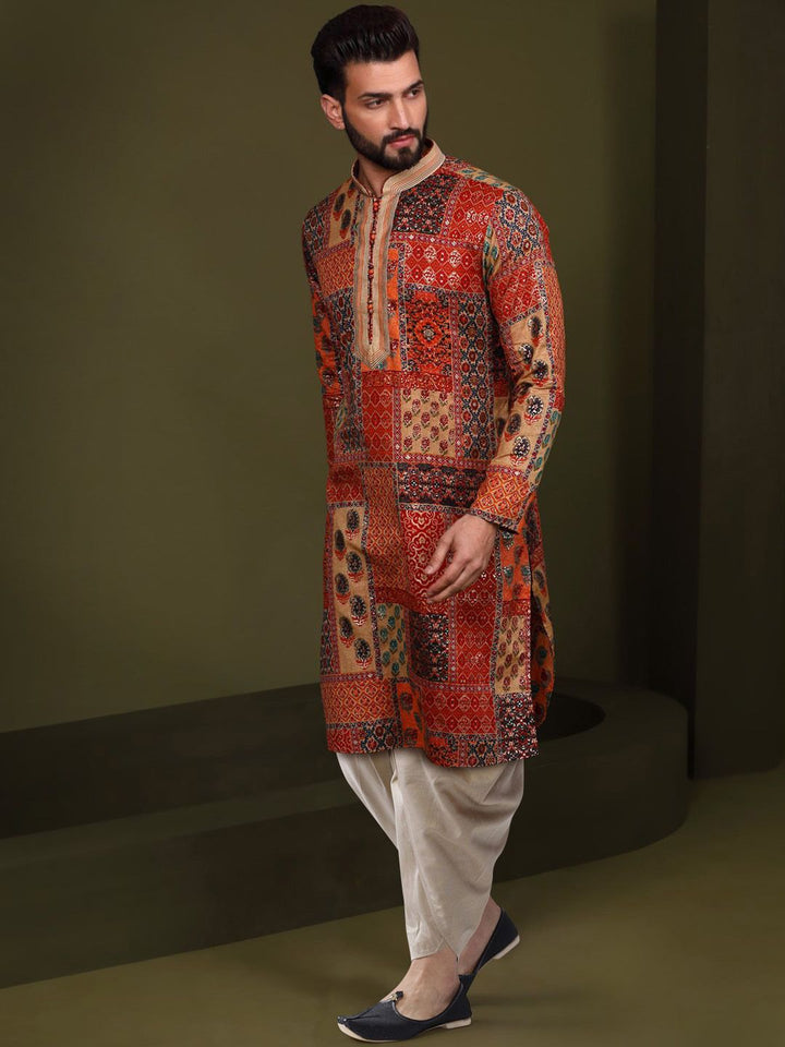 KISAH Ethnic Motifs Printed Regular Kurta with Dhoti Pants