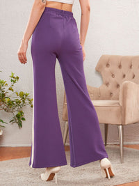 SASSAFRAS worklyf Women High-Rise Easy Wash Flared Parallel Trousers