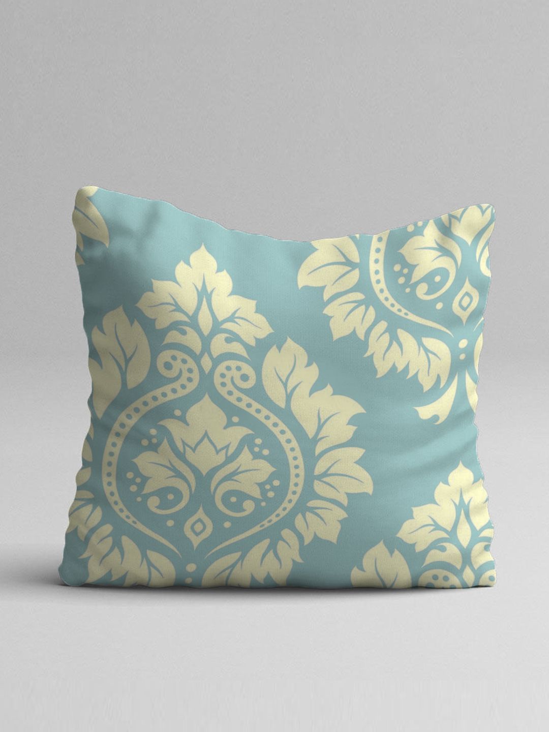 STITCHNEST Blue & Black Set of 5 Floral Square Cushion Covers