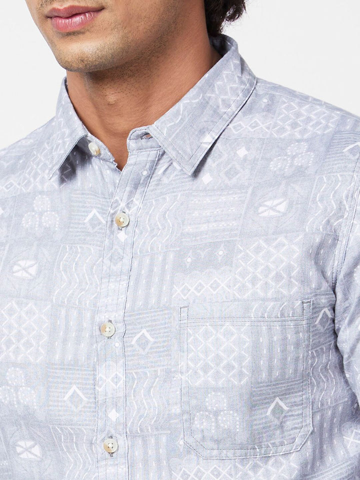 SPYKAR Men Slim Fit Printed Cotton Casual Shirt