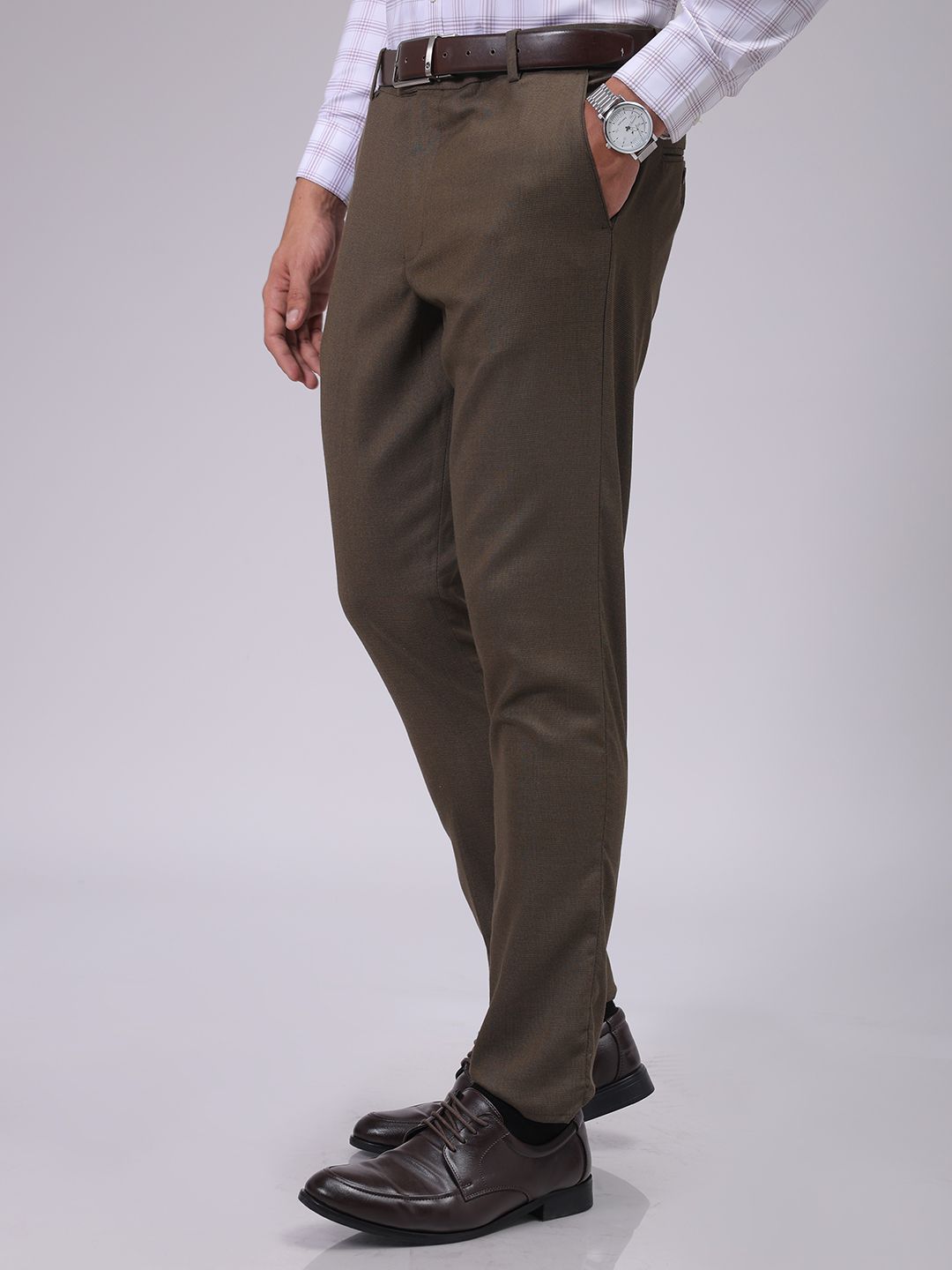 The Indian Garage Co. X Luxe Men Slim Fit Formal Trousers