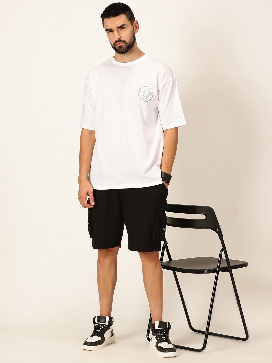 Thomas Scott Oversized Graphic Printed Cotton Bio Finish T-shirt