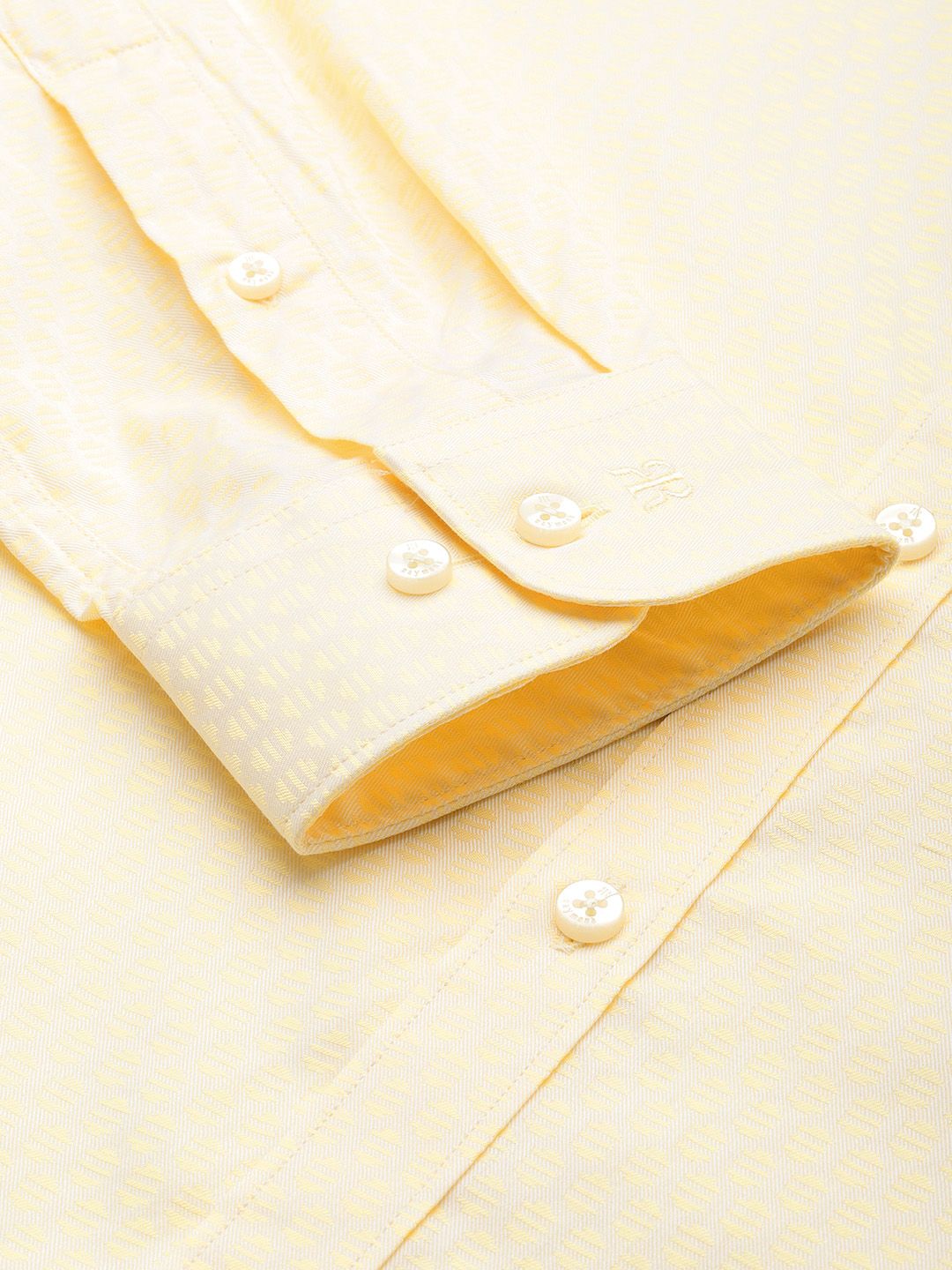 Raymond Self Design Textured Pure Cotton Slim Fit Formal Shirt