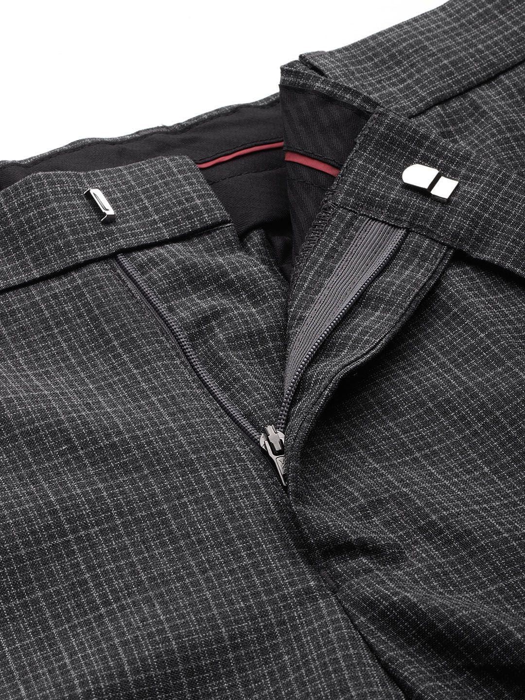 Park Avenue Men Checked Formal Trousers