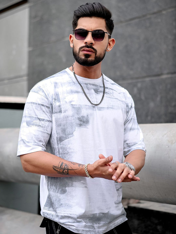 Maniac Abstract Round Neck T-shirt