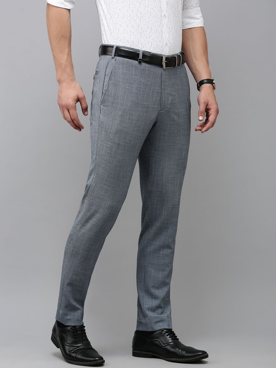 Park Avenue Men Textured Formal Trousers