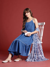Anouk Empire Gotta Patti Pure Cotton Kurta with Palazzos & With Dupatta