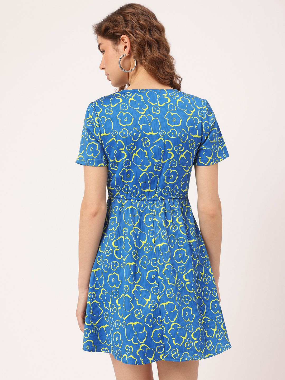 DressBerry Pastel Pop Printed Mini Empire A-Line Dress