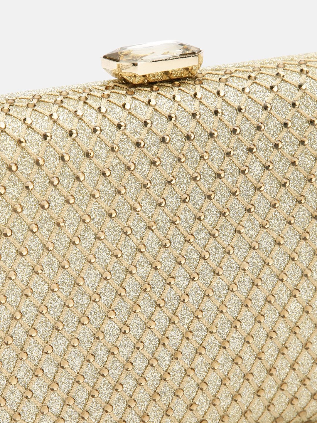 Lino Perros Women Embellished Box Clutch with Glittery Effect