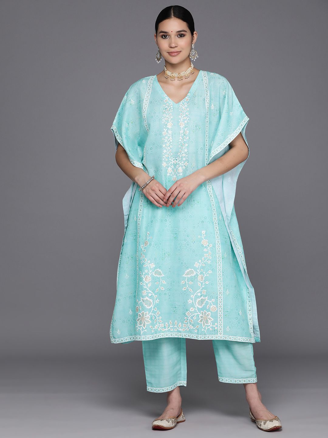Libas Women Ethnic Motifs Printed Regular Kurta with Trousers