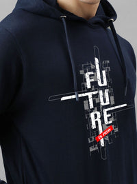 ADRO Men Printed Hooded Pullover Sweatshirt