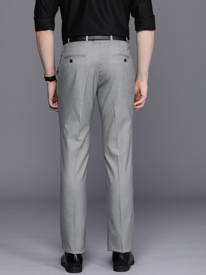 Raymond Men Textured Slim Fit Formal Trousers
