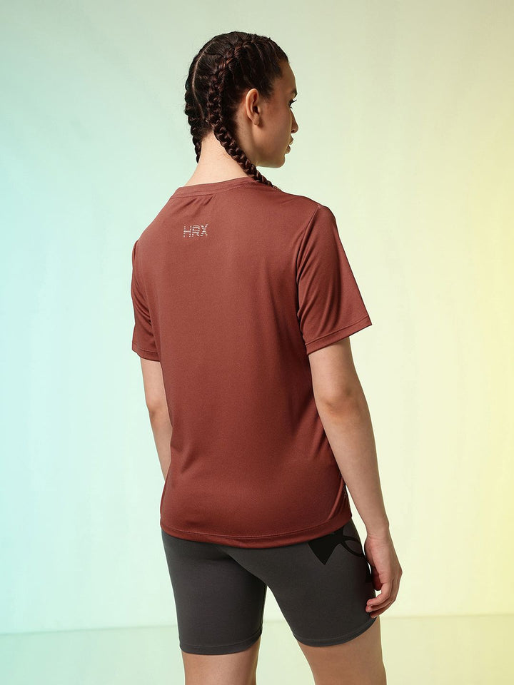 HRX by Hrithik Roshan ACTIVE-GODDESS Brand Logo Printed Rapid Dry Training T-shirt