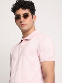 THE BEAR HOUSE Men Solid Slim Fit Cotton Polo Collar T-Shirt