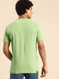 Being Human Henley Neck Pure Cotton T-shirt