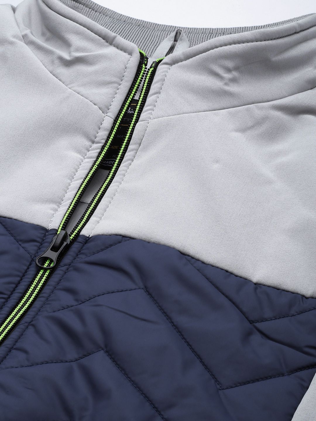 The Indian Garage Co Men Colourblock Zip-Front Bomber Jacket