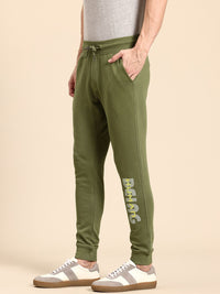Being Human Men Pure Cotton Printed Detail Joggers
