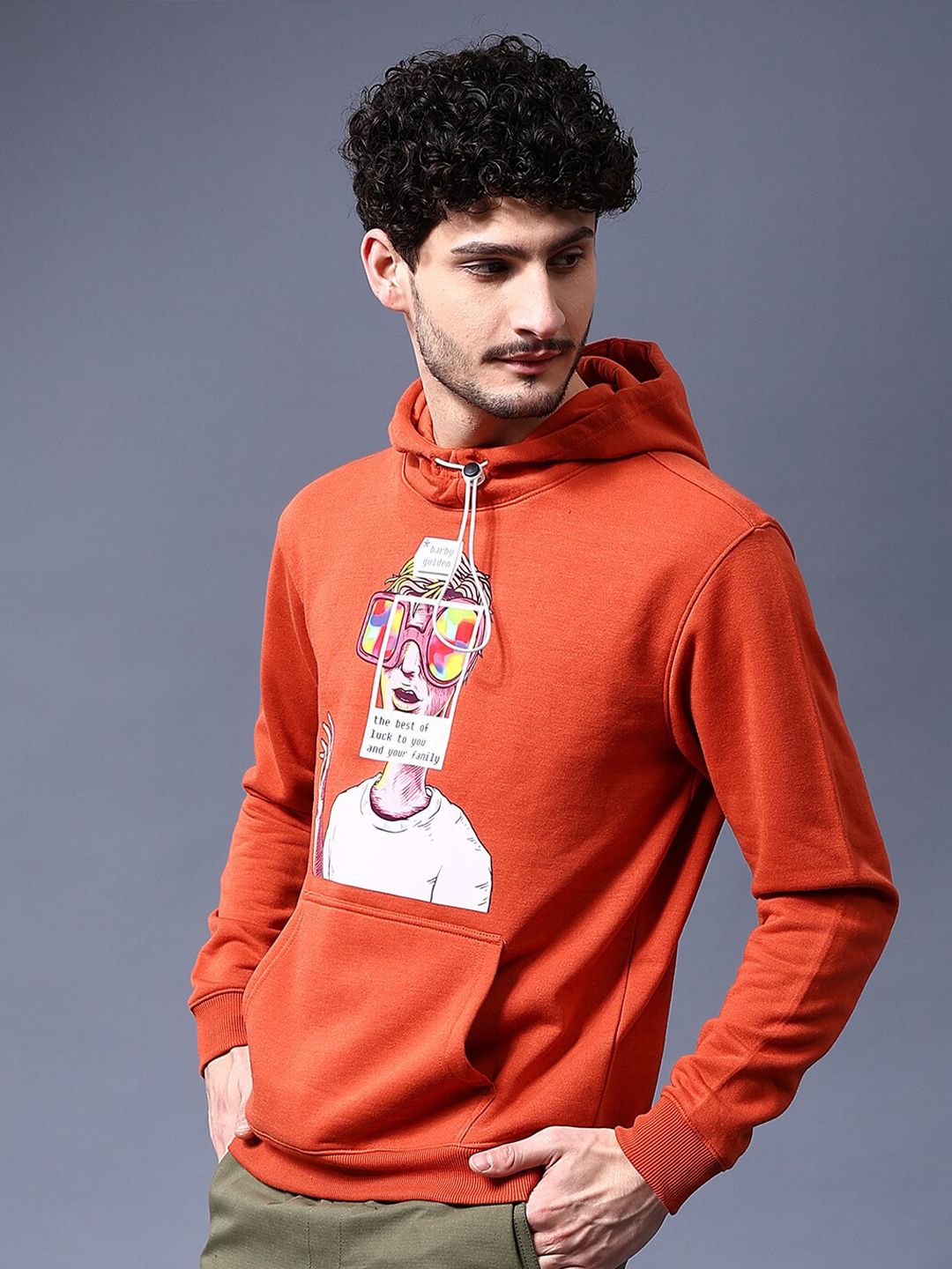 The Indian Garage Co Graphic Printed Hooded Sweatshirt