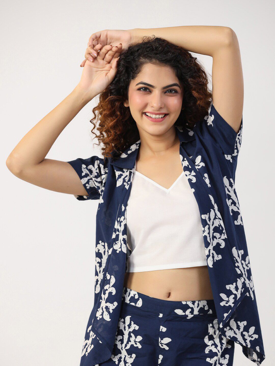 SANSKRUTIHOMES Floral Printed Pure Cotton Night suit