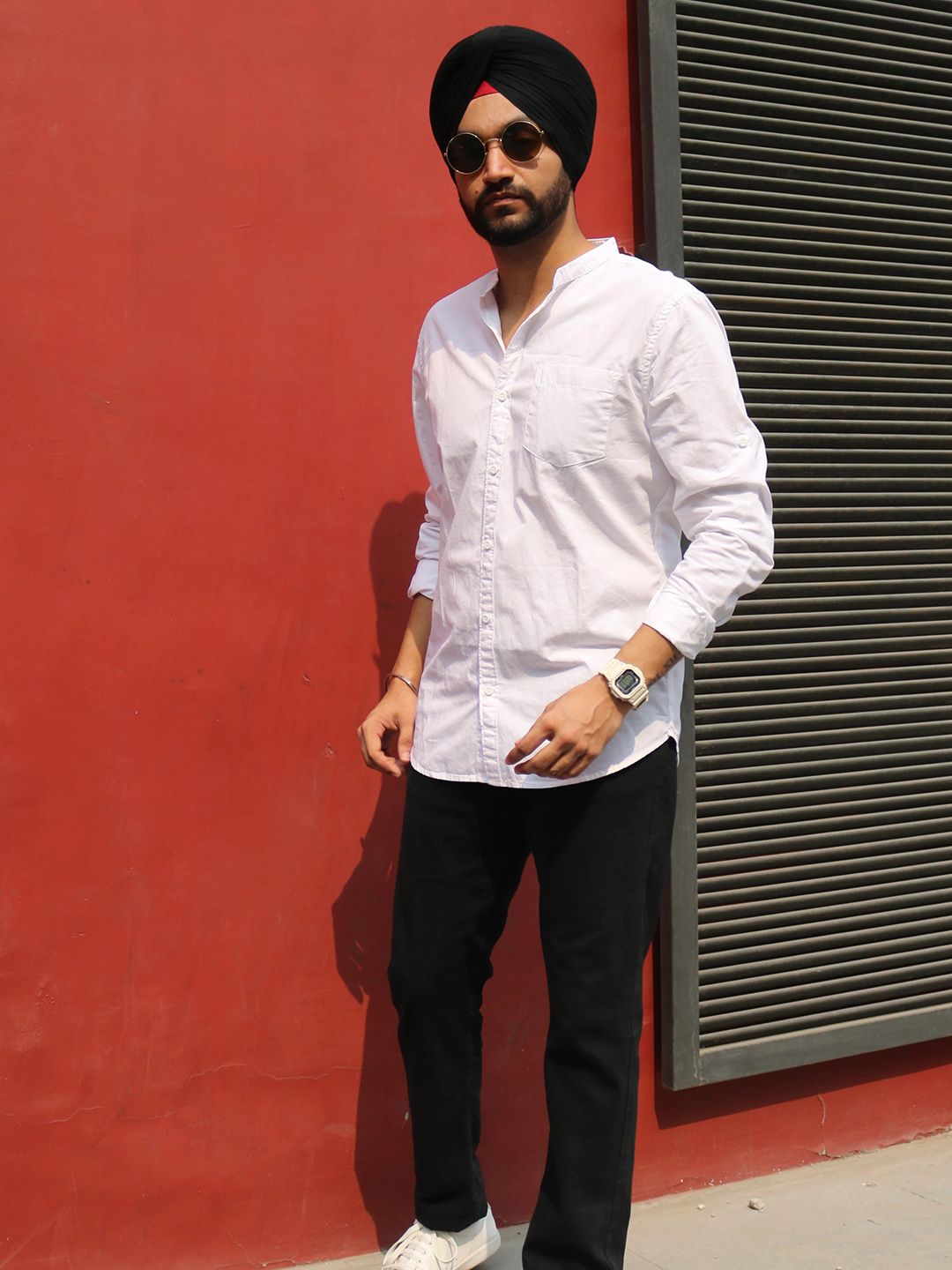 Highlander White Slim Fit Casual Shirt