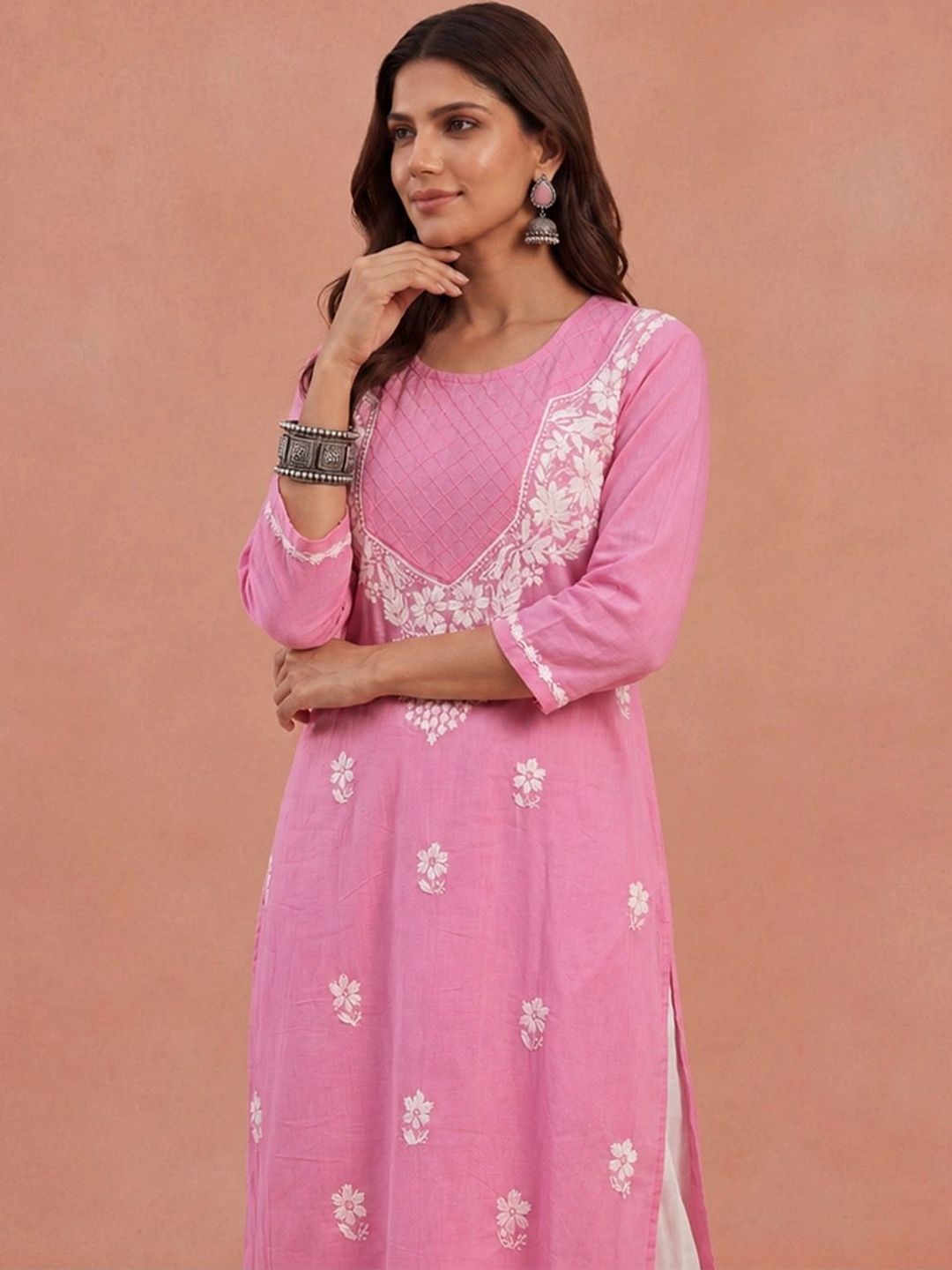 House of Chikankari Women Ethnic Motifs Embroidered Chikankari Kurta