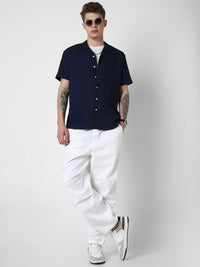 VASTRADO Men Self Design Opaque Oversized Casual Shirt