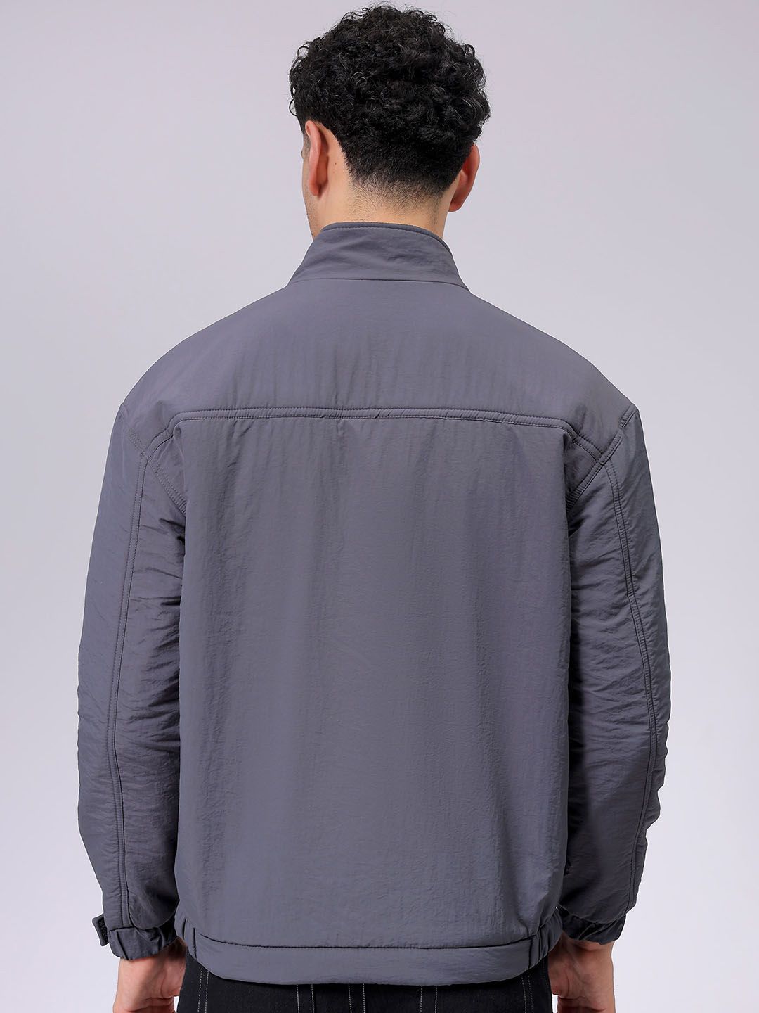 The Indian Garage Co Men Quilted Jacket with Patchwork