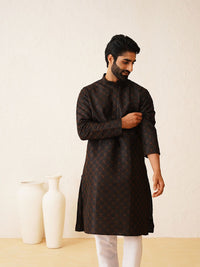 SOJANYA LUXE Ethnic Motifs Embroidered Straight Kurta with Pyjamas