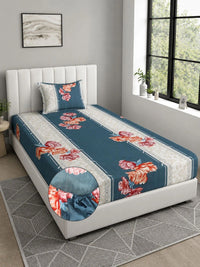 Moda Rapido X KLOTTHE Berwarna-warni & Bunga Merah Jambu 300 TC Cadar Bujang dengan 1 Sarung Bantal