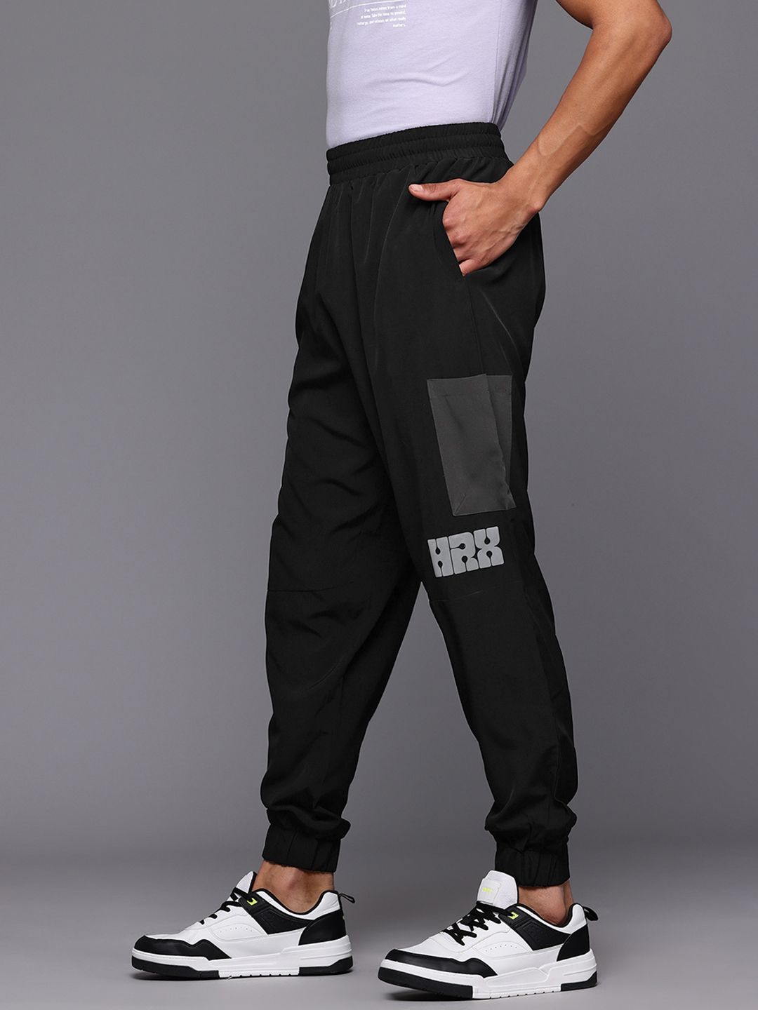HRX by Hrithik Roshan Men Mid-Rise Regular Fit Running Joggers with Reflective Elements