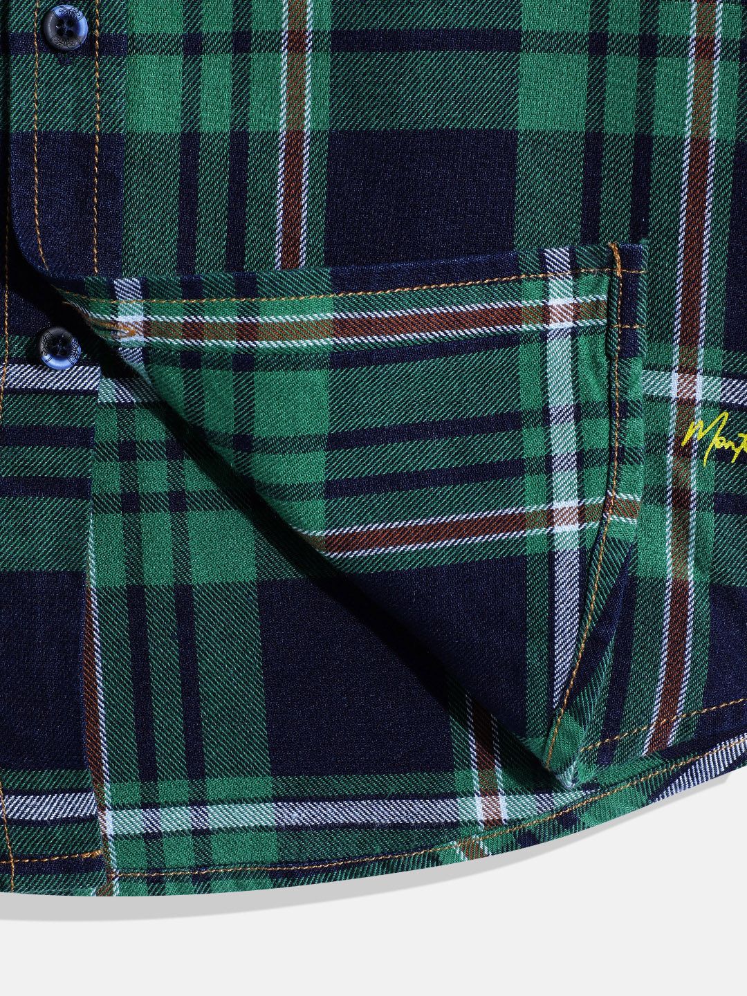 Monte Carlo Boys Tartan Checked Casual Smart Fit Shirt