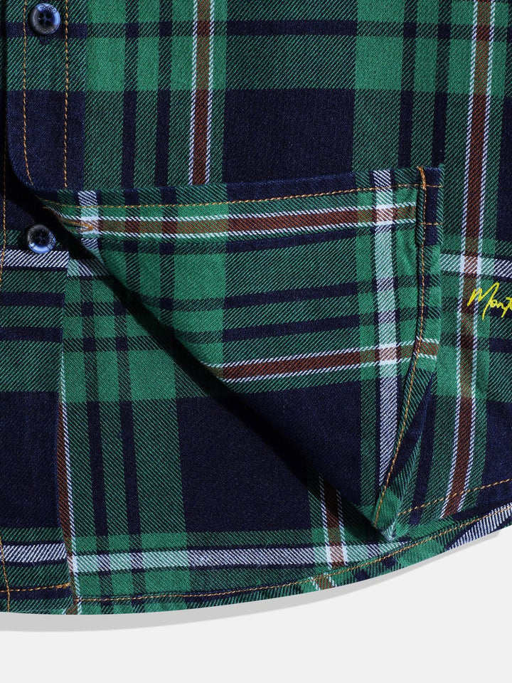 Monte Carlo Boys Tartan Checked Casual Smart Fit Shirt