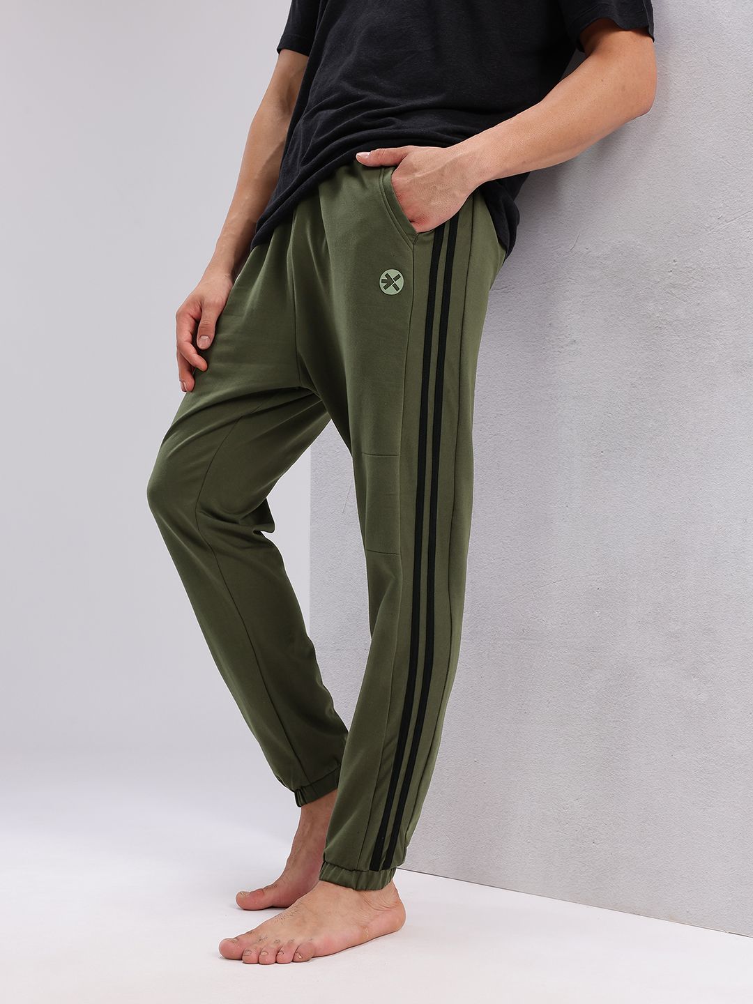 HRX by Hrithik Roshan Men Side Stripe Yoga Joggers