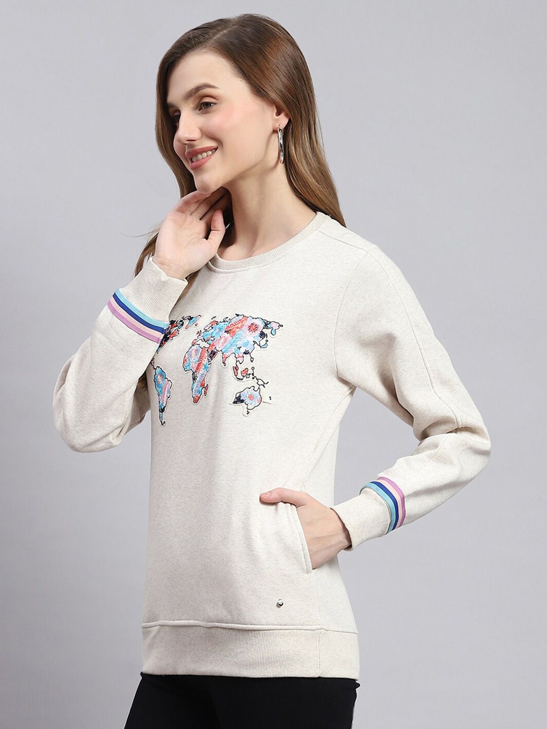 Monte Carlo Embroidered Long Sleeves Pullover