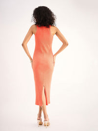 SASSAFRAS BASICS Round Neck Sleeveless Bodycon Midi Dress