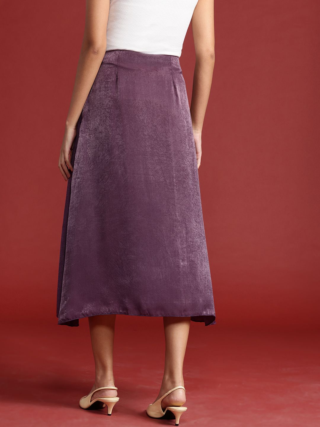 all about you Pure Cotton A-line Midi Skirt